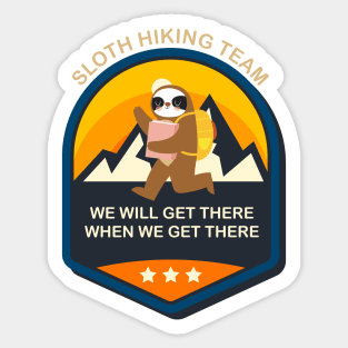 Sloth Hiking Team Sticker